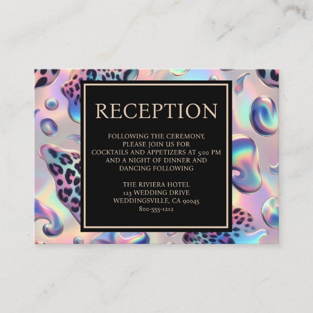 Exotic Posh Reception Details Enclosure Cards Tilläggskort (Framsida)