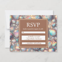 Exotic Posh RSVP Wedding Enclosure Cards