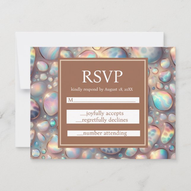 Exotic Posh RSVP Wedding Enclosure Cards OSA Kort (Framsida)