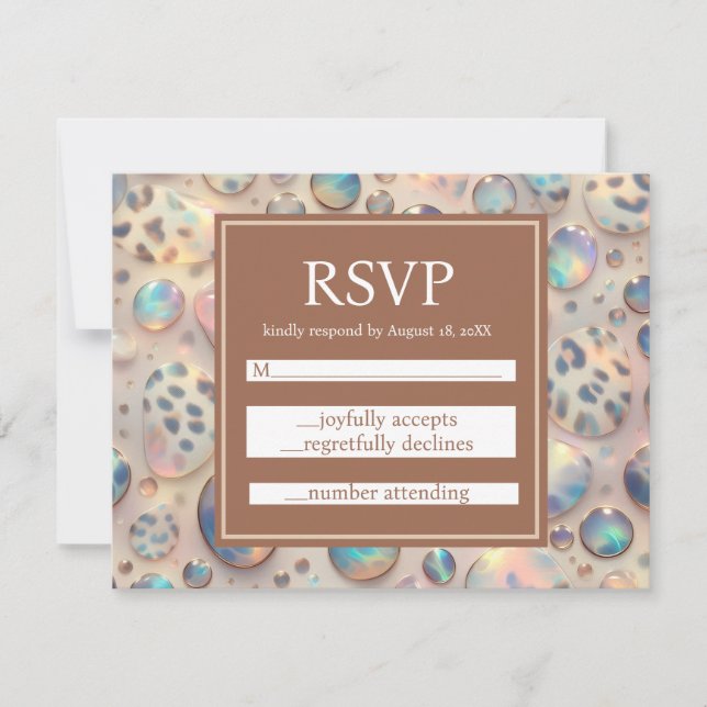 Exotic Posh RSVP Wedding Enclosure Cards OSA Kort (Framsida)