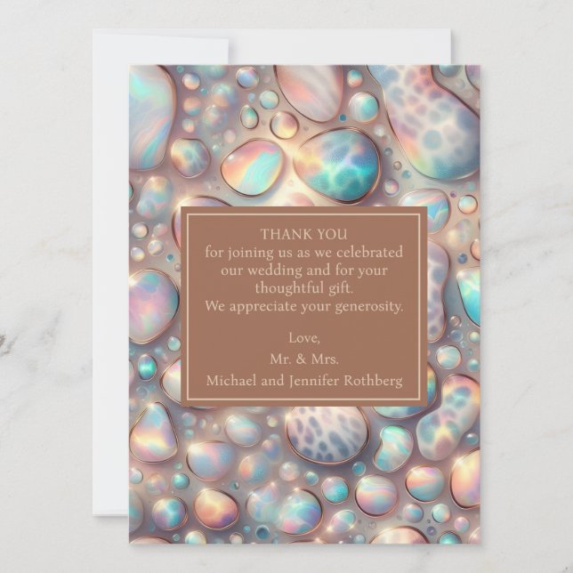 Exotic Posh Wedding Pre-Filled Thank You Cards Inbjudningar (Framsida)