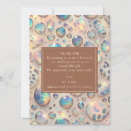 Exotic Posh Wedding Pre-Filled Thank You Cards Inbjudningar