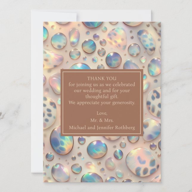 Exotic Posh Wedding Pre-Filled Thank You Cards Inbjudningar (Framsida)
