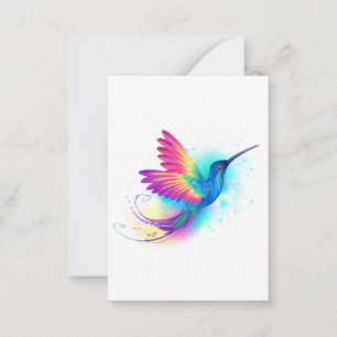 Exotic Rainbow Hummingbird Anteckningskort