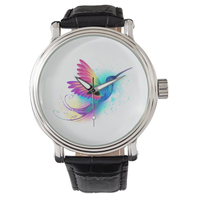 Exotic Rainbow Hummingbird Armbandsur (Framsida)