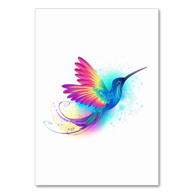 Exotic Rainbow Hummingbird Bordsnummer (Framsidan)