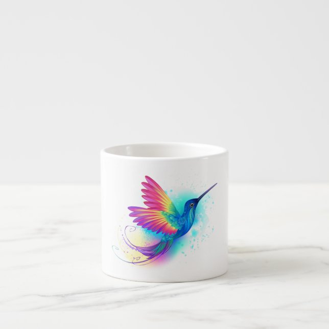 Exotic Rainbow Hummingbird Espressomugg (Framsidan)