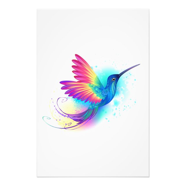 Exotic Rainbow Hummingbird Fototryck (Framsidan)