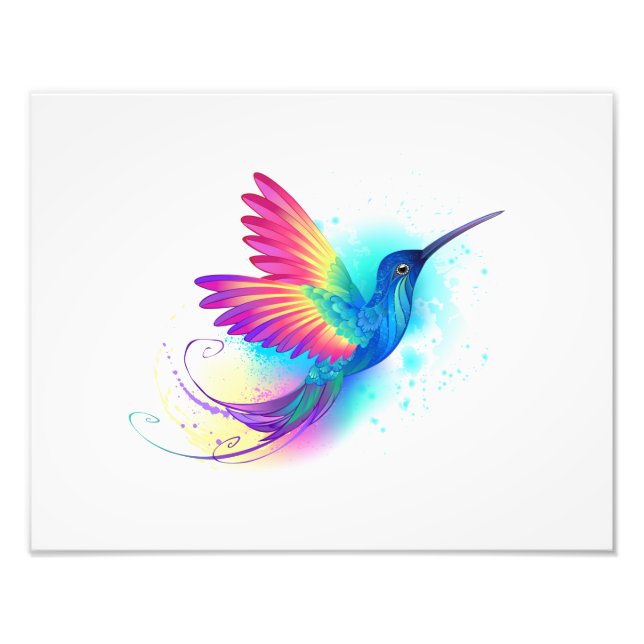 Exotic Rainbow Hummingbird Fototryck (Framsidan)