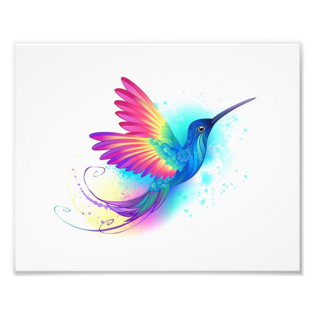 Exotic Rainbow Hummingbird Fototryck (Framsidan)