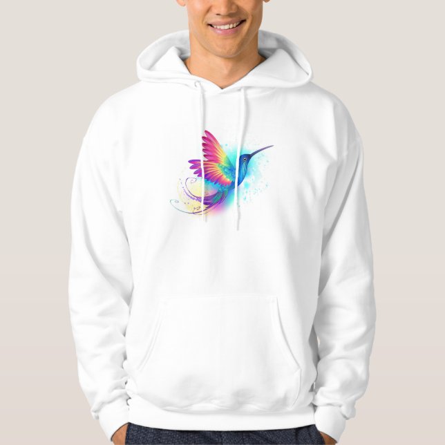 Exotic Rainbow Hummingbird Hoodie (Framsida)