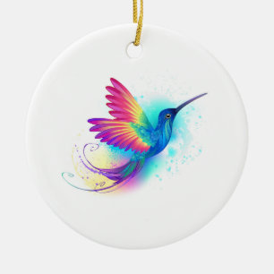 Exotic Rainbow Hummingbird Julgransprydnad Keramik
