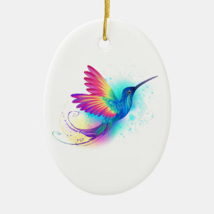 Exotic Rainbow Hummingbird Julgransprydnad Keramik