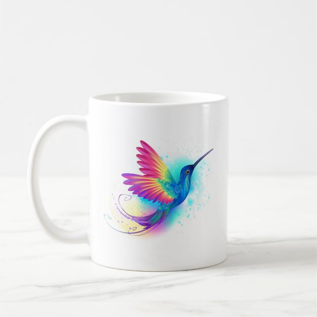 Exotic Rainbow Hummingbird Kaffemugg (Vänster)