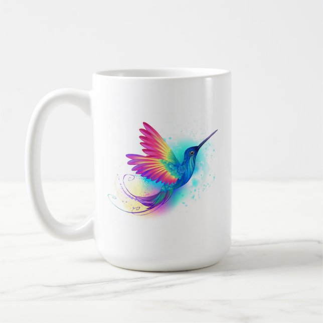 Exotic Rainbow Hummingbird Kaffemugg (Vänster)