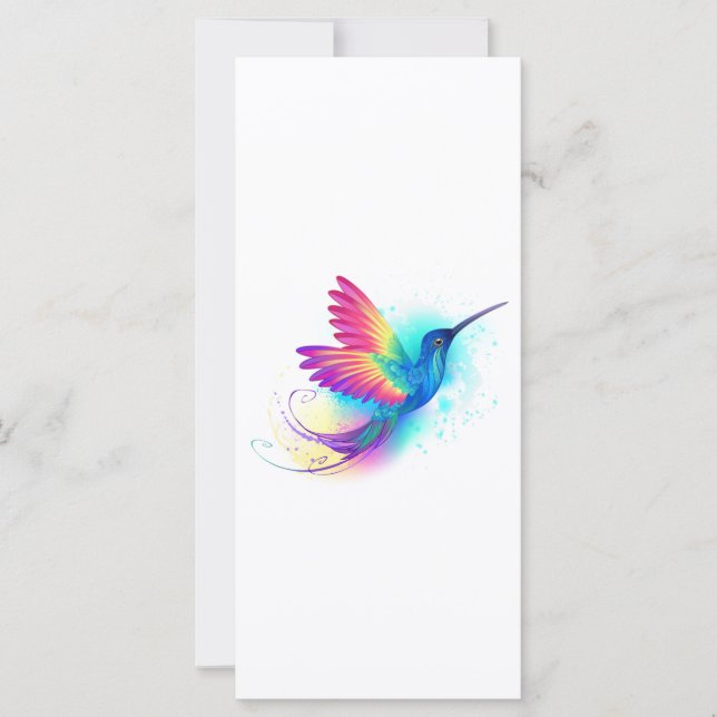 Exotic Rainbow Hummingbird Kort (Framsida)