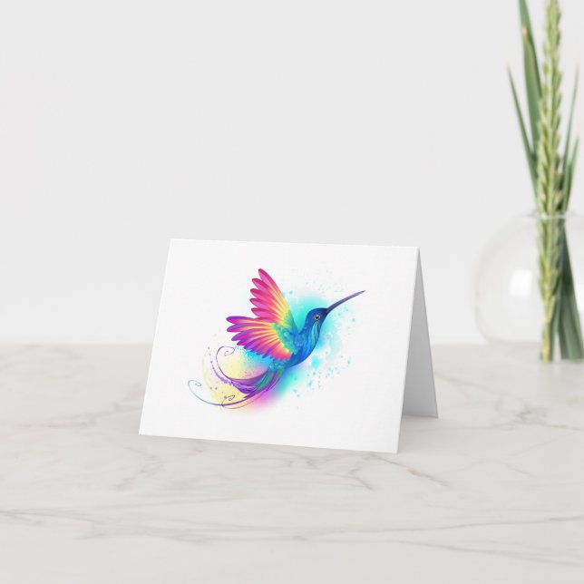 Exotic Rainbow Hummingbird Kort (Framsida)