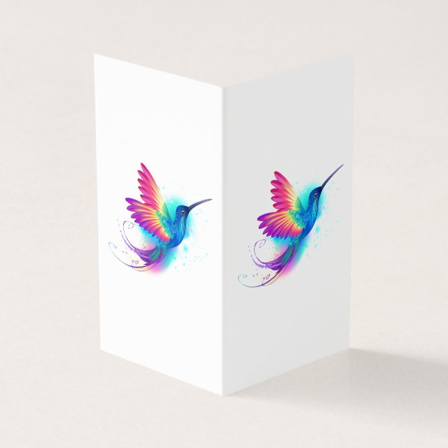 Exotic Rainbow Hummingbird Kort (Utsida)