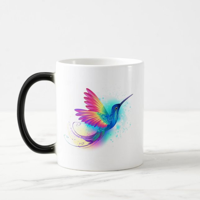 Exotic Rainbow Hummingbird Magisk Mugg (Vänster)