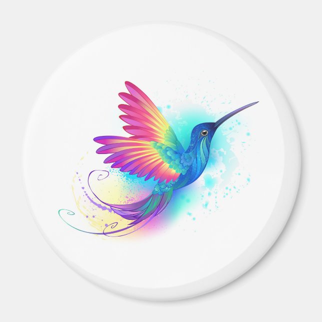 Exotic Rainbow Hummingbird Magnet (Framsidan)