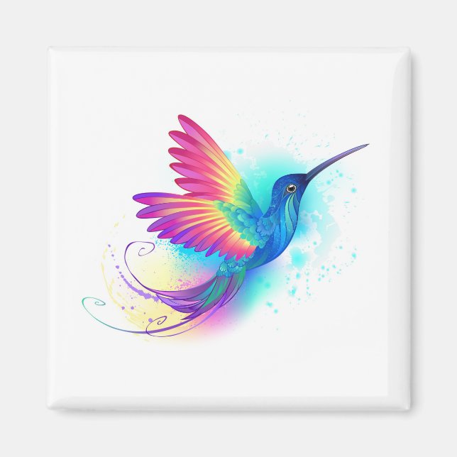 Exotic Rainbow Hummingbird Magnet (Framsidan)
