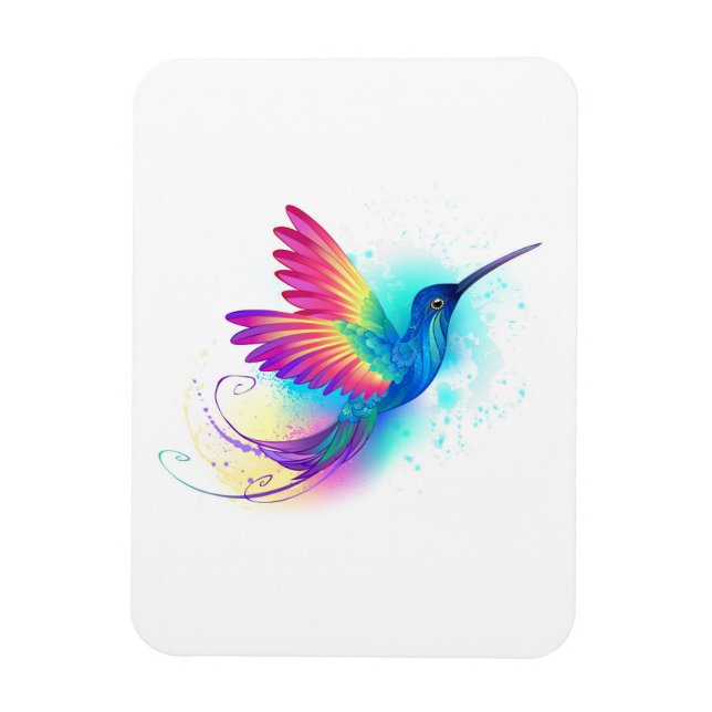 Exotic Rainbow Hummingbird Magnet (Vertikal)