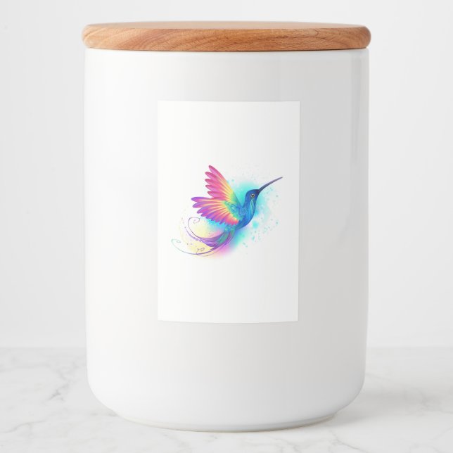 Exotic Rainbow Hummingbird Mat Etikett (Framsida)