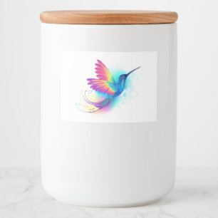 Exotic Rainbow Hummingbird Mat Etiketter
