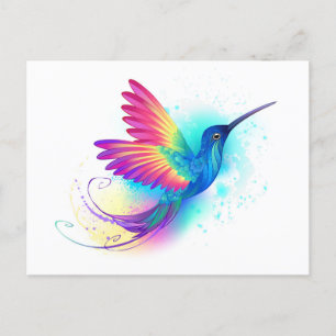 Exotic Rainbow Hummingbird Meddelande Vykort