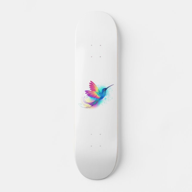 Exotic Rainbow Hummingbird Mini Skateboard Bräda 18,5 Cm (Framsida)