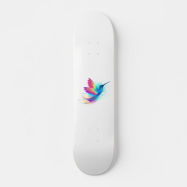 Exotic Rainbow Hummingbird Mini Skateboard Bräda 18,5 Cm (Framsida)