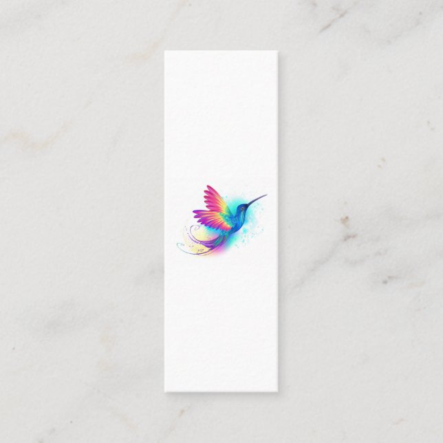 Exotic Rainbow Hummingbird Mini Visitkort (Framsida)