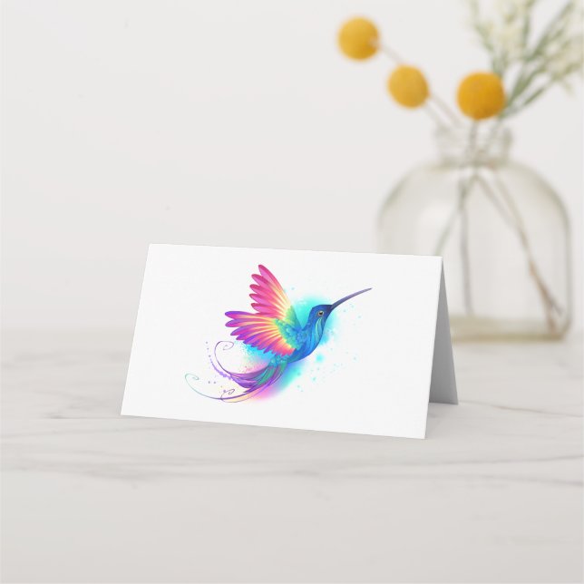 Exotic Rainbow Hummingbird Placeringskort (Framsida)