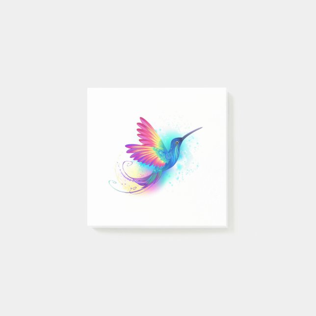 Exotic Rainbow Hummingbird Post-it Block (Framsida)