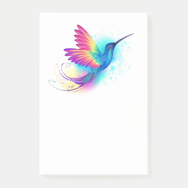 Exotic Rainbow Hummingbird Post-it Block (Framsida)