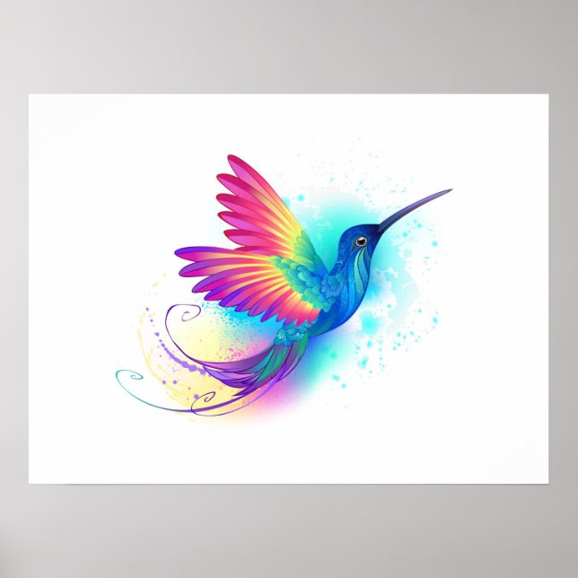 Exotic Rainbow Hummingbird Poster (Framsidan)