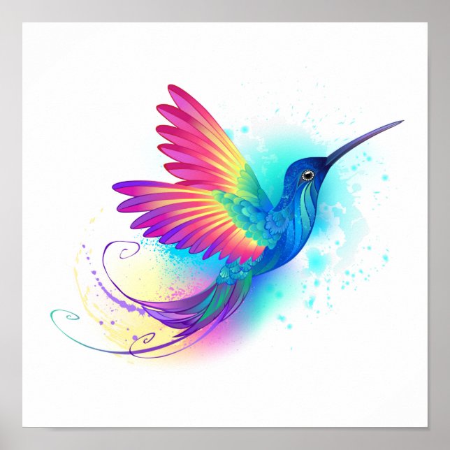 Exotic Rainbow Hummingbird Poster (Framsidan)
