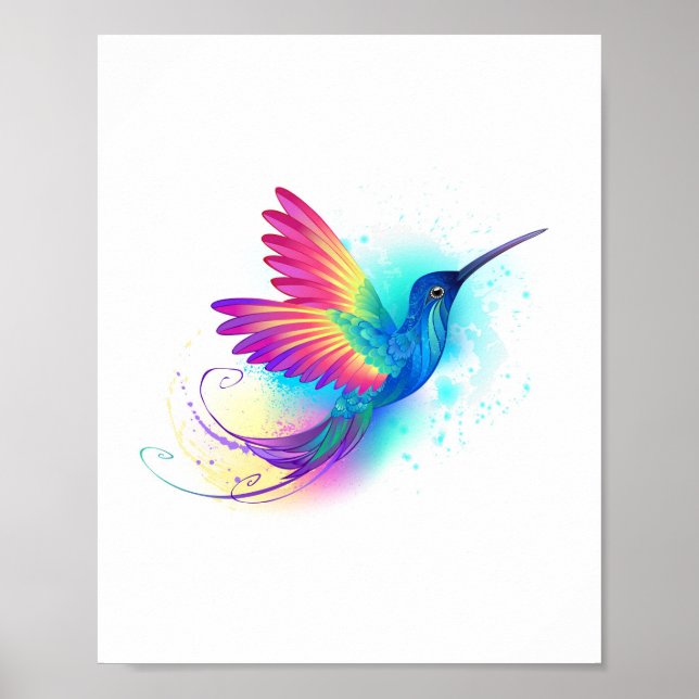 Exotic Rainbow Hummingbird Poster (Framsidan)