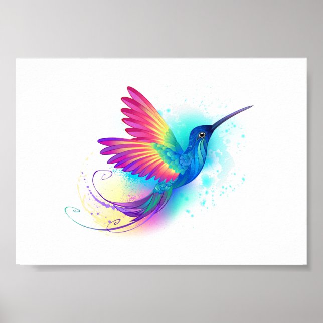 Exotic Rainbow Hummingbird Poster (Framsidan)