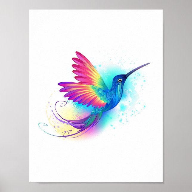 Exotic Rainbow Hummingbird Poster (Framsidan)