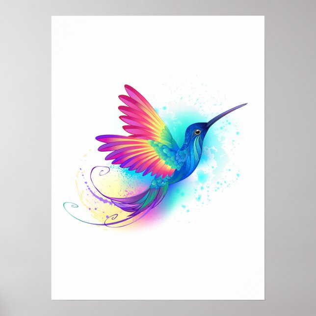 Exotic Rainbow Hummingbird Poster (Framsidan)