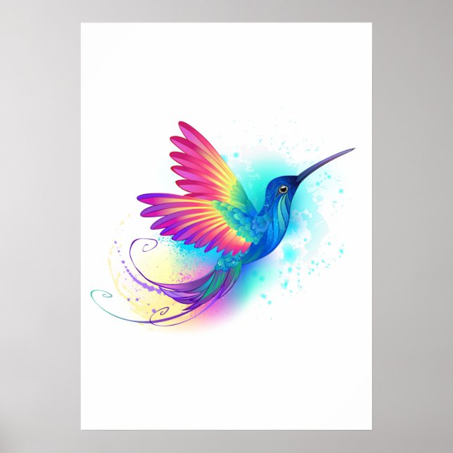 Exotic Rainbow Hummingbird Poster (Framsidan)
