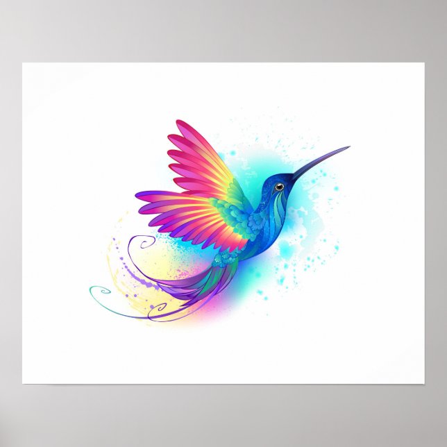 Exotic Rainbow Hummingbird Poster (Framsidan)