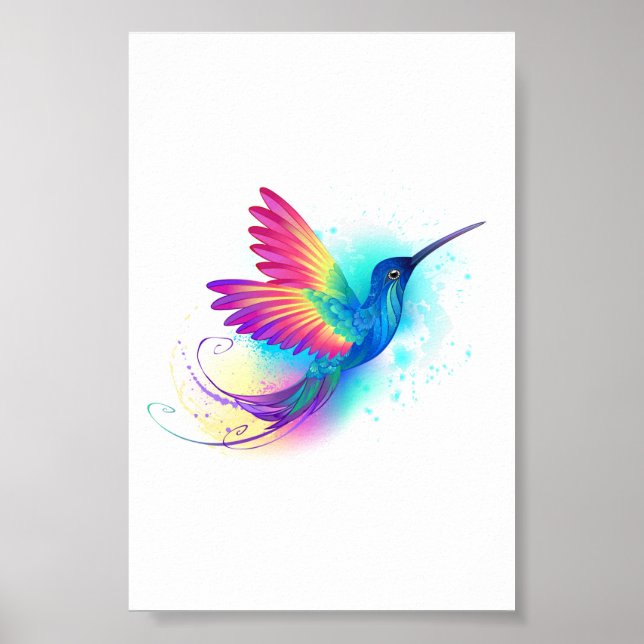 Exotic Rainbow Hummingbird Poster (Framsidan)