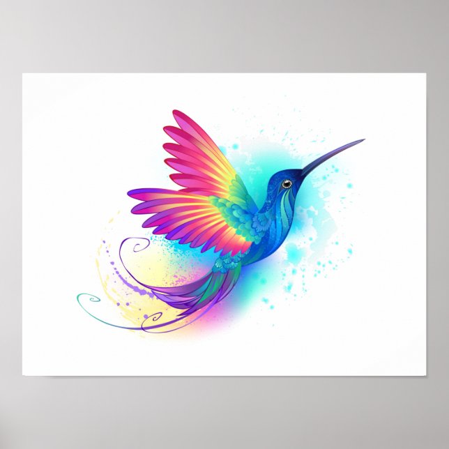 Exotic Rainbow Hummingbird Poster (Framsidan)