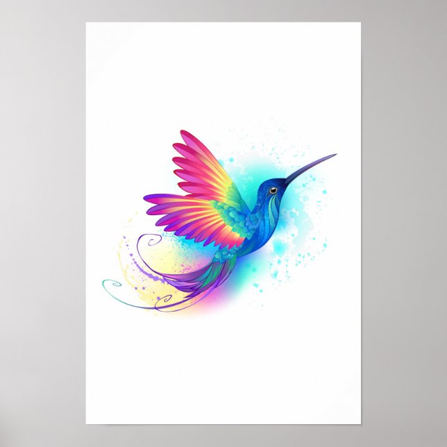 Exotic Rainbow Hummingbird Poster (Framsidan)