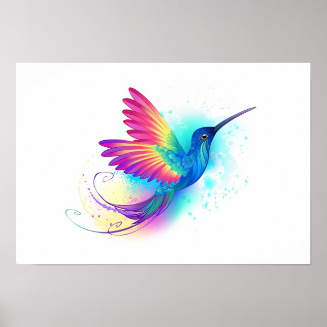 Exotic Rainbow Hummingbird Poster (Framsidan)