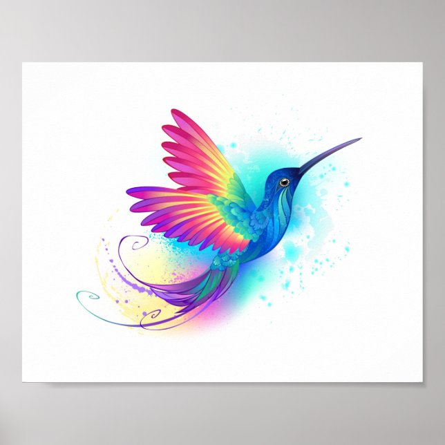 Exotic Rainbow Hummingbird Poster (Framsidan)