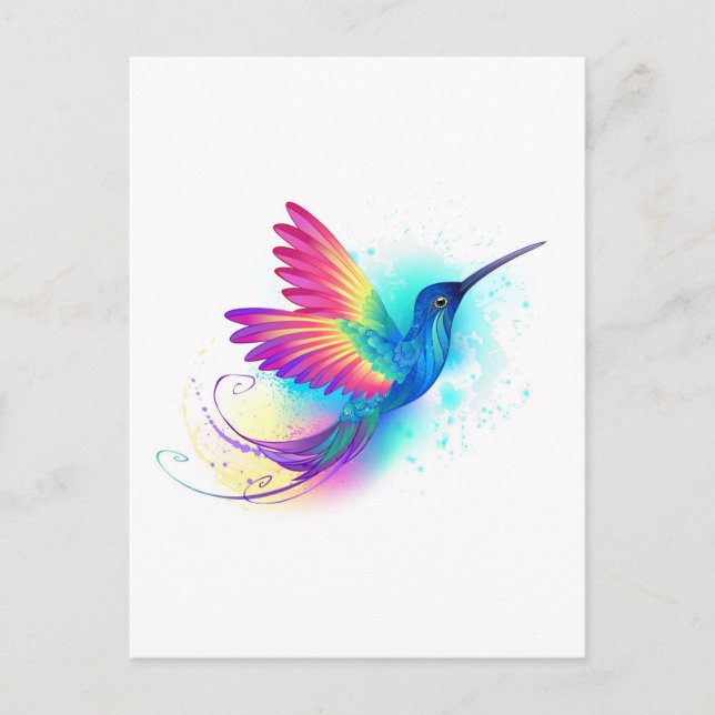 Exotic Rainbow Hummingbird Rådkort (Framsida)