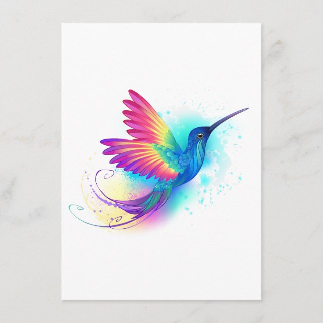 Exotic Rainbow Hummingbird Rådkort (Framsida)